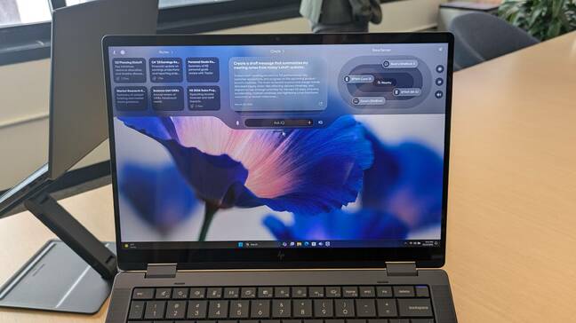 HP IQ with meetings, chats, and NearSense features