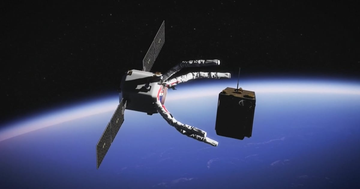 Spacecraft designed to remove satellites from orbit