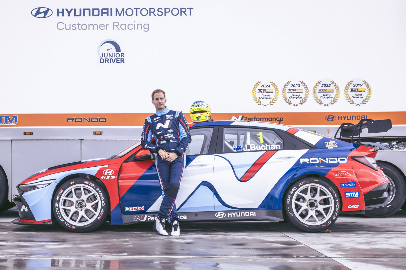 Josh Buchan with his new-look Hundai i30 N sedan.