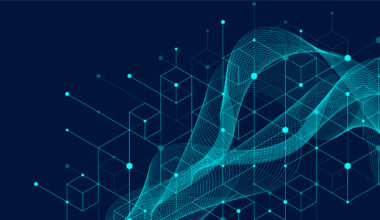 Technology abstract background lines, dots and hexagons. Hexagonal digital concept for poster, banner, header, footer