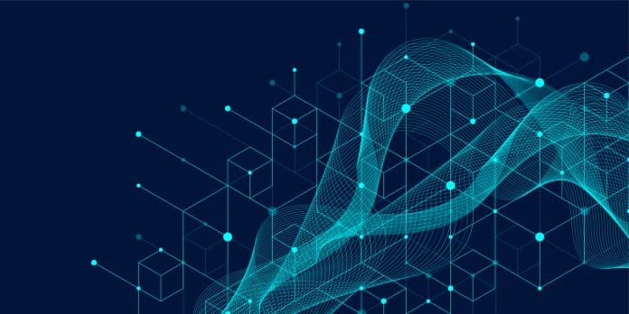 Technology abstract background lines, dots and hexagons. Hexagonal digital concept for poster, banner, header, footer