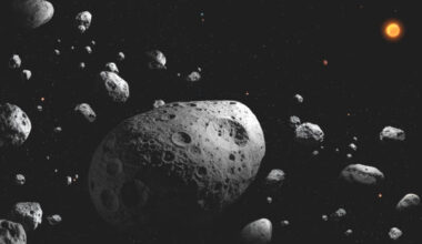 An artist’s impression of the asteroid 2025 MN45. Image credit: NSF-DOE Vera C. Rubin Observatory / NOIRLab / SLAC / AURA / P. Marenfeld.