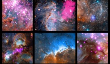 This collection of images from Chandra and other telescopes features regions where stars are forming, areas often nicknamed “stellar nurseries.” Credit: NASA/CXC/SAO and other telescopes