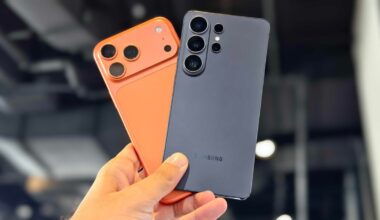 Prakhar holding the iPhone 17 Pro Max and Galaxy S26 Ultra.