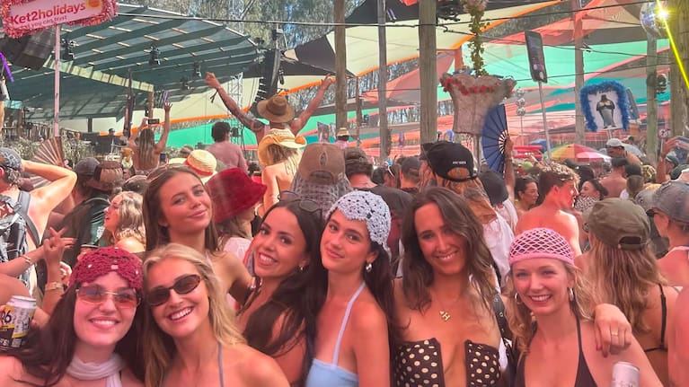 Indi and friends at Strawberry Fields Festival.