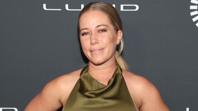 Kendra Wilkinson green halter dress