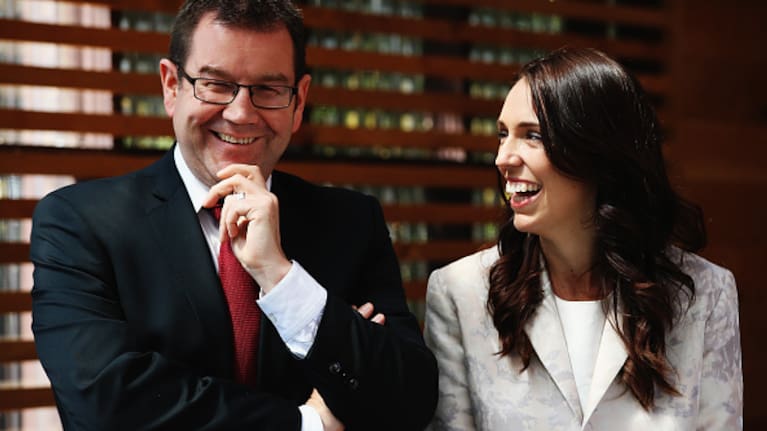 Grant Robertson and Jacinda Ardern in 2014.