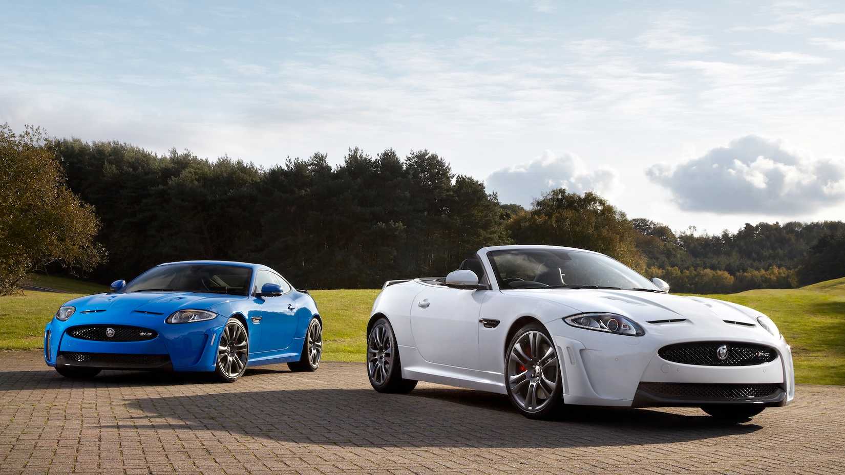 2012 Jaguar XKR-S Convertible & Coupe - front 3/4 angle