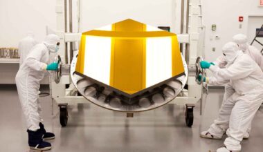 James Webb Space Telescope image of distant galaxy MoM z14 at redshift 14.44