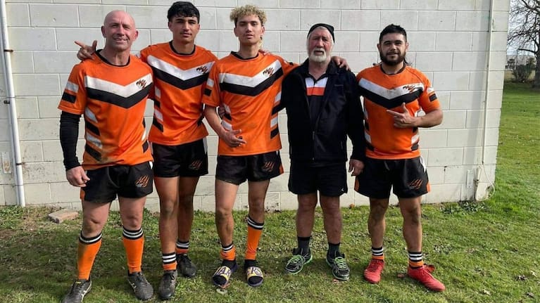 Jason Walker (far left) and Ernie Walker (second from right) have been leading the charge to return the clubhouse to use