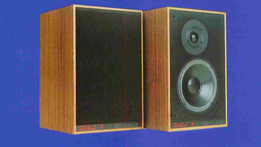 Dali 2 speakers on blue blackground