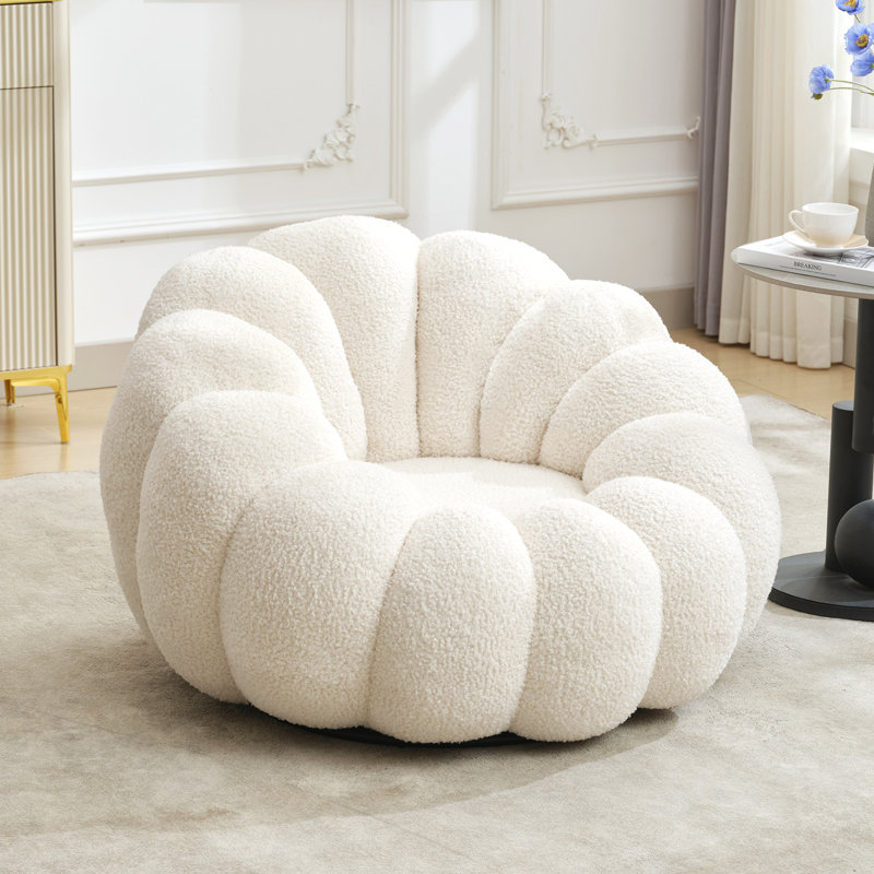 Wade Logan&reg; Cerone Upholstered Swivel Chair &amp; Reviews | Wayfair