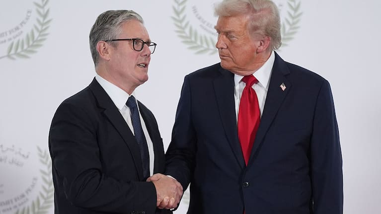 Keir Starmer and Donald Trump in 2025