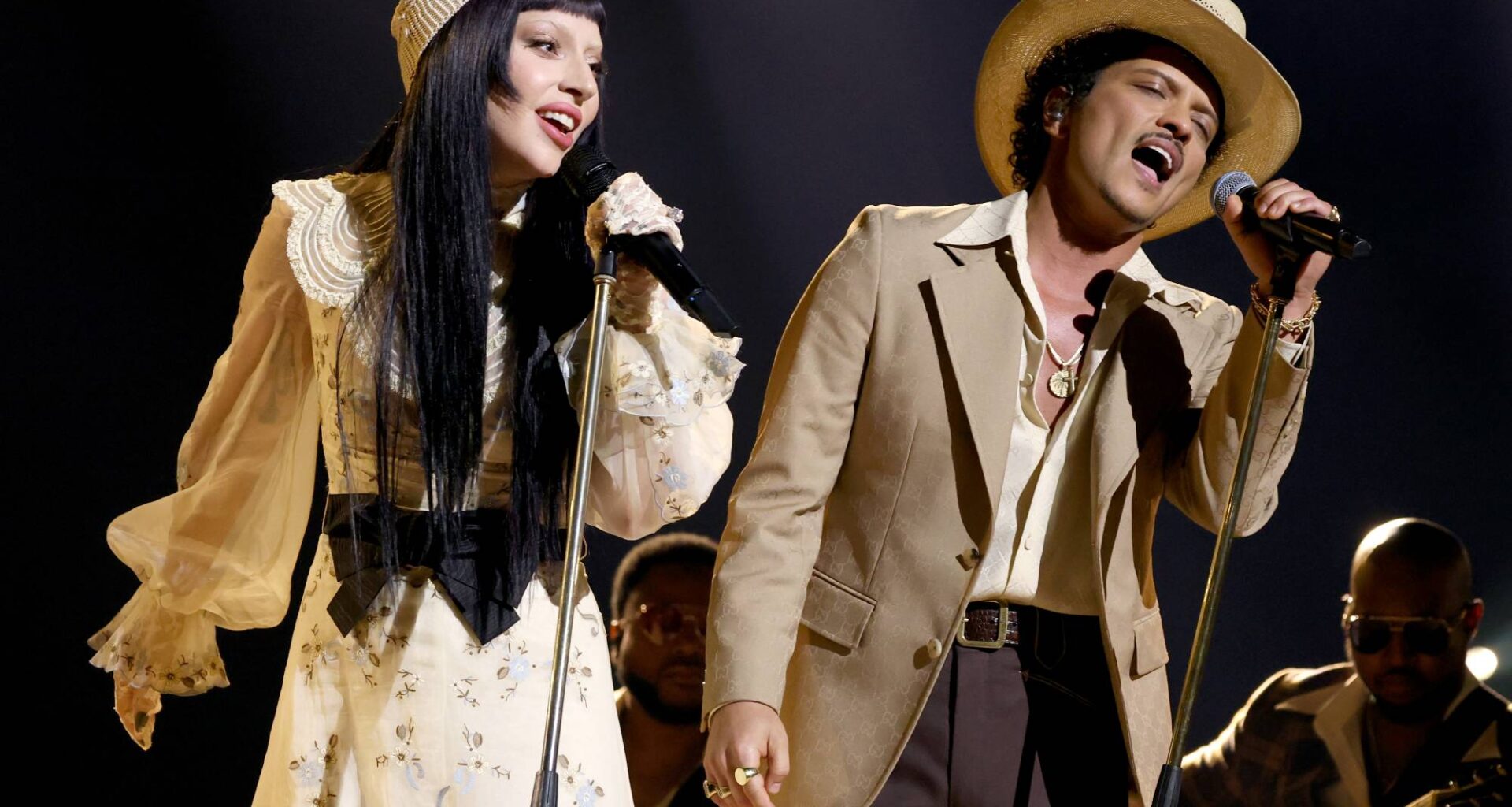 Lady Gaga calls in to Bruno Mars’ radio takeover with update on upcoming wedding plans