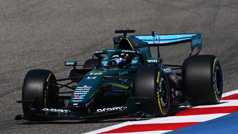 Lance Stroll of Canada driving the (18) Aston Martin F1 Team AMR26 Honda on track during day three of F1 Testing at Bahrain International Circuit on February 20, 2026 in Bahrain, Bahrain.