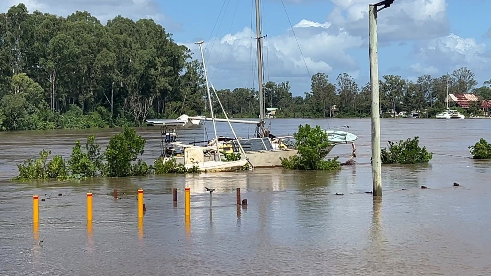 a river that has burst its banks