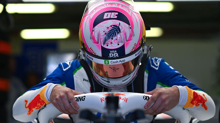  Liam Lawson of New Zealand and Visa Cash App Racing Bulls prepares to drive in the garage during qualifying ahead of the F1 Grand Prix of Mexico at Autodromo Hermanos Rodriguez on October 25, 2025 in Mexico City, Mexico