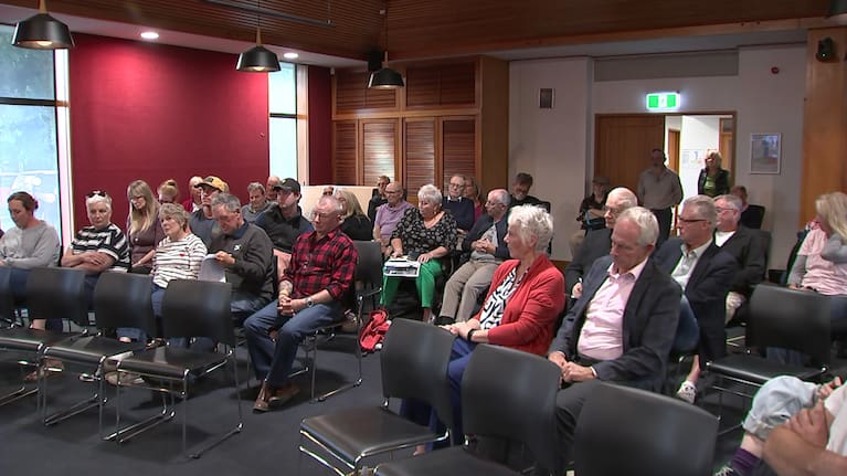 Many Amberley residents appeared to be frustrated by the rezoning proposal.