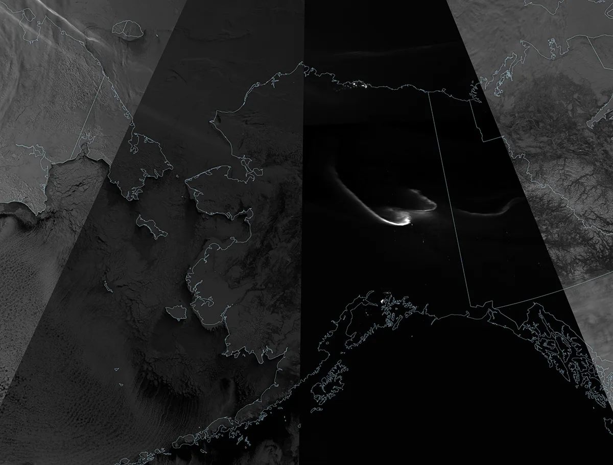 Satellite images captured by the VIIRS instrument on the NOAA-21 satellite show the effects of the March 2026 total lunar eclipse on Earth, from space. NASA Earth Observatory image by Michala Garrison, using VIIRS day-night band data from NASA EOSDIS LANCE, GIBS/Worldview, and the Joint Polar Satellite System (JPSS)