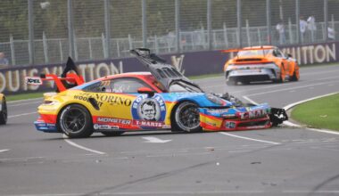 Huge Porsche crash stops AGP practice