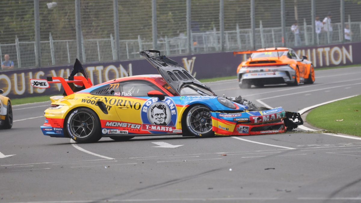 Huge Porsche crash stops AGP practice