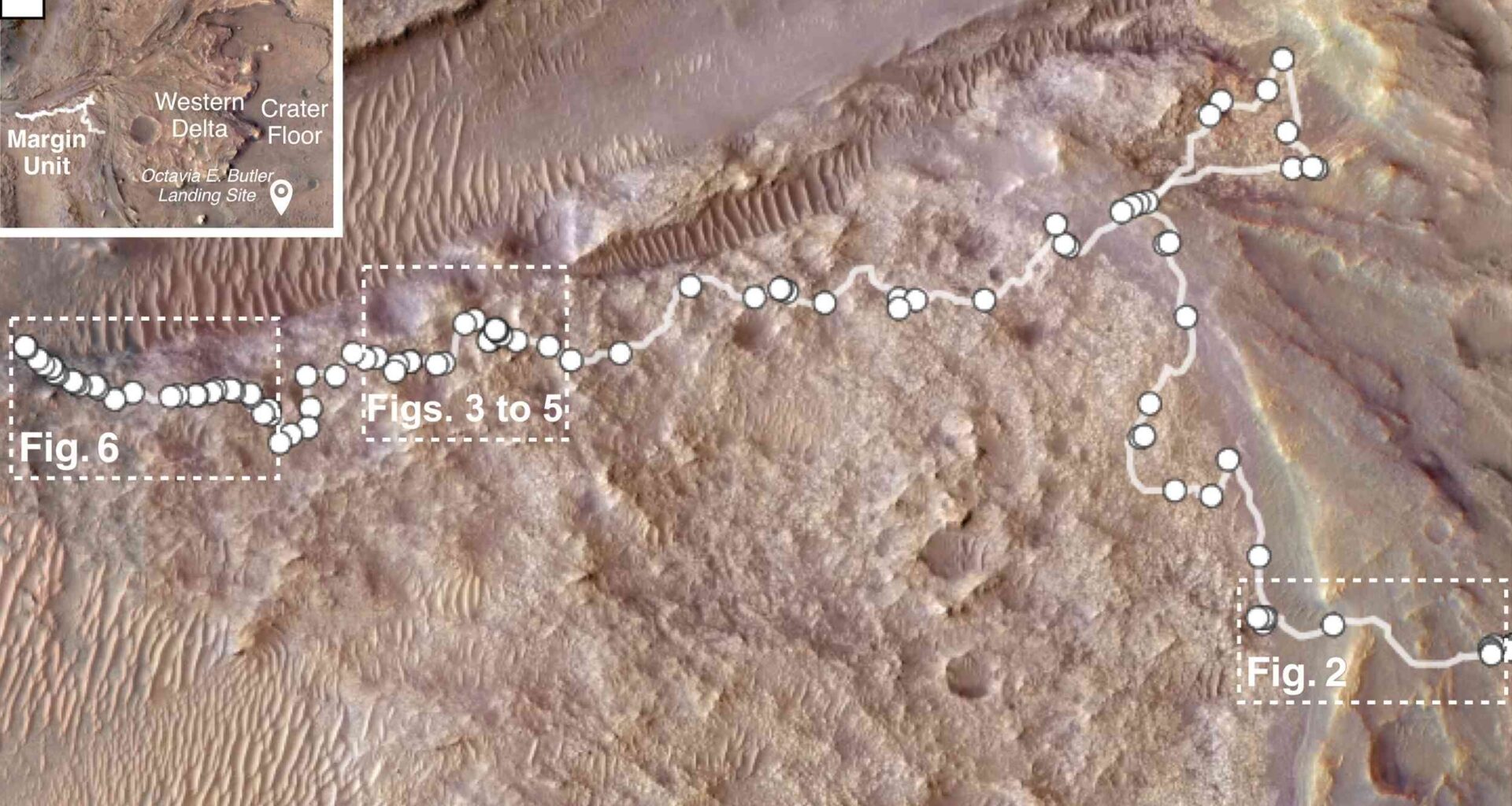 A hidden delta below Jezero on Mars shows where water flowed