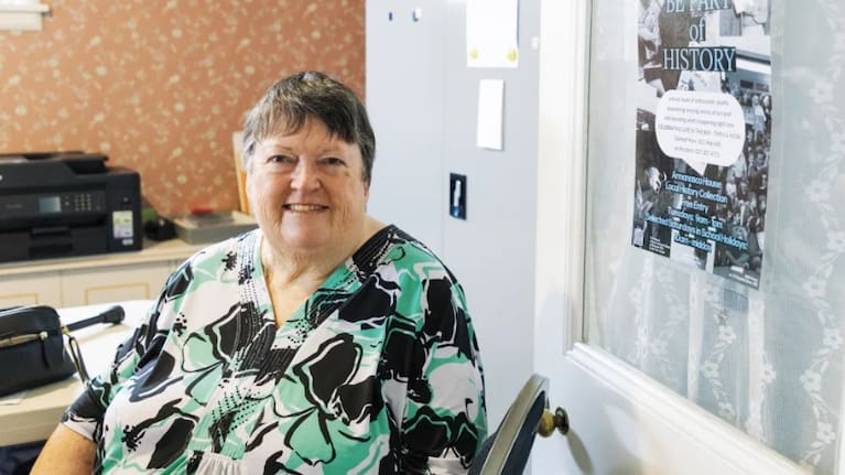 Mary Marshall, president of the Blockhouse Bay Historical Society Photo: RNZ / Yiting Lin
