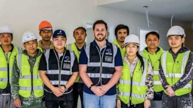 Max Key, centre, with his construction company Key Companies