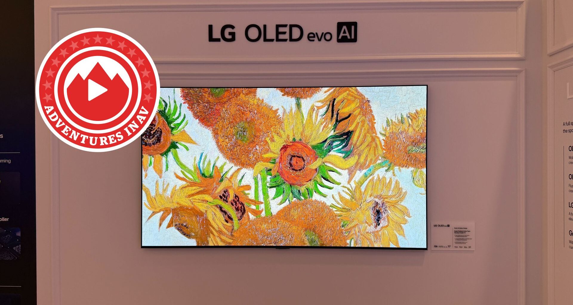 LG C6 on wall with Adventures in AV logo