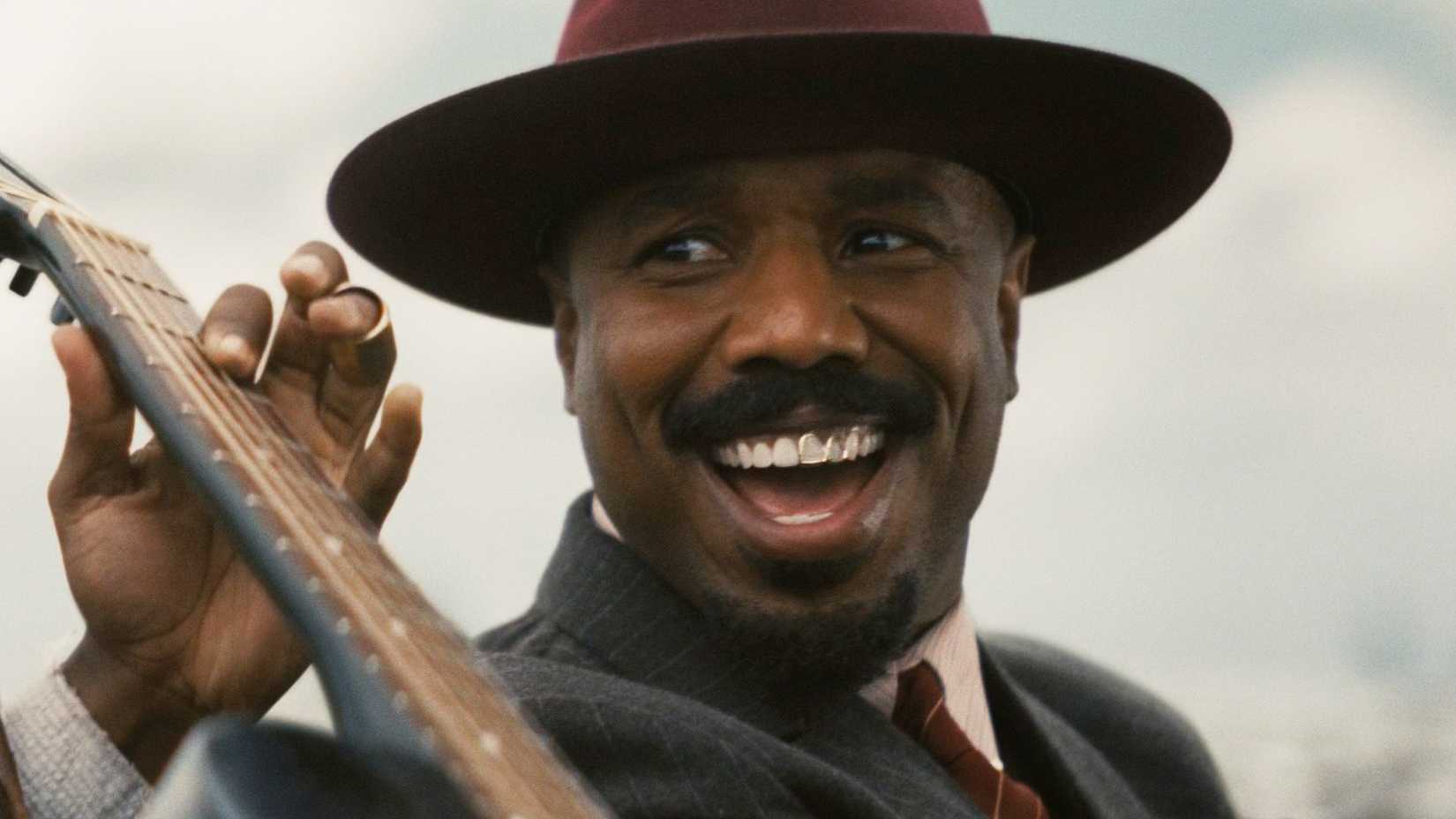 Michael B Jordan happy in Sinners