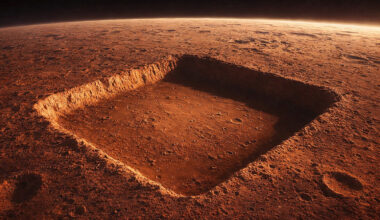 NASA photographed a nearly perfect square with 3 km sides on Mars, 13 times larger than the Great Pyramid of Giza, but the official explanation is natural erosion; still, no one has explained why the four sides have almost identical lengths.
