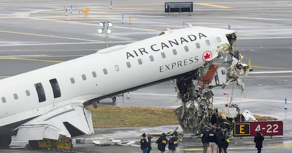 Flight attendant thrown from plane survives NY crash