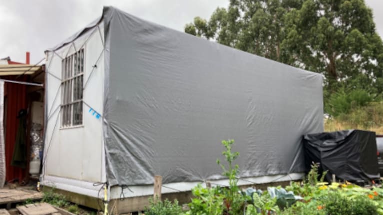 One of the unlawful dwellings that was previously tenanted.