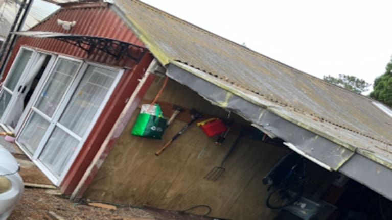 One of the unlawful dwellings that was subsequently dismantled by Fee.