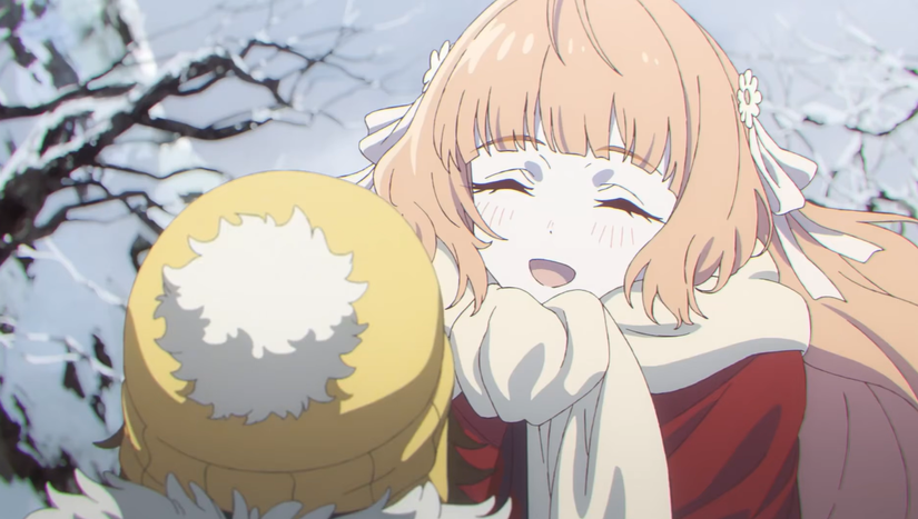 A young girl smiles sweetly while greeting someone she knows in Agents of the Four Seasons: Dance of Spring