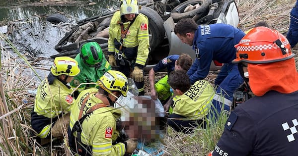 NSW man rescued after three days down bank following car crash