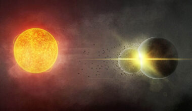 Astronomers capture a violent collision between two young planets