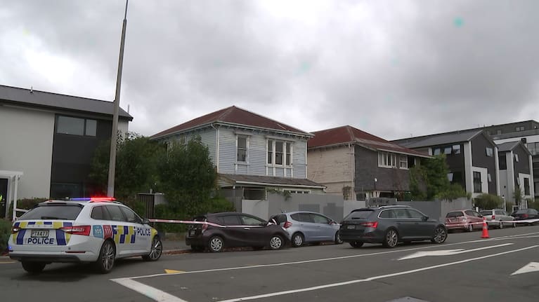 Police at the scene of a stabbing in the Christchurch CBD on Thursday, March 19.