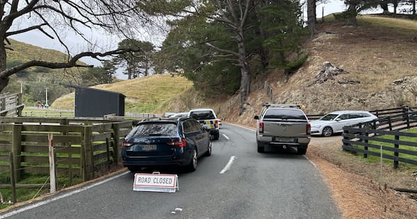 Road closed after car found upside down in rural Wellington stream