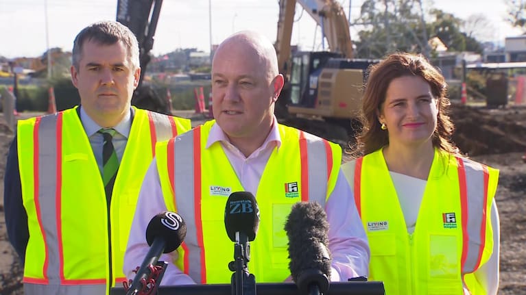 Chris Bishop, Christopher Luxon and Nicola Willis. (File photo)