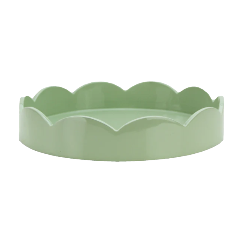 Addison Ross, Sage Green Small Round Scallop Tray
