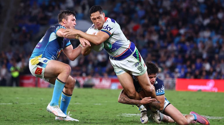Roger Tuivasa-Sheck of the Warriors in action