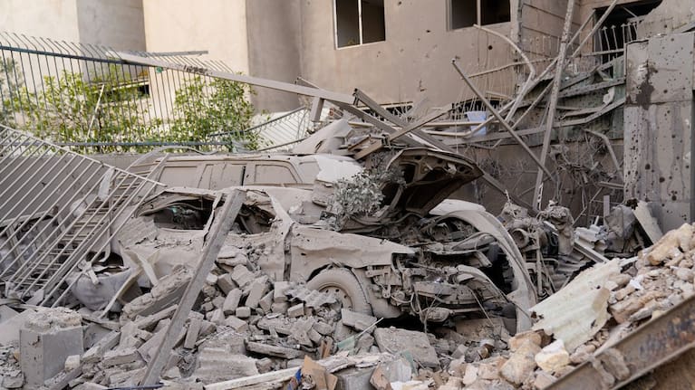 Ruins remain in the aftermath of an Israeli-US strike in Tehran, Iran.