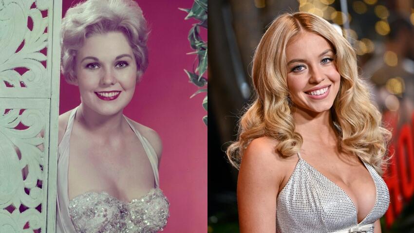 Kim Novak and Sydney Sweeney (Photo: Evan Agostini/Invision/AP, ASSOCIATED PRESS) סידני סוויני וקים נובאק
