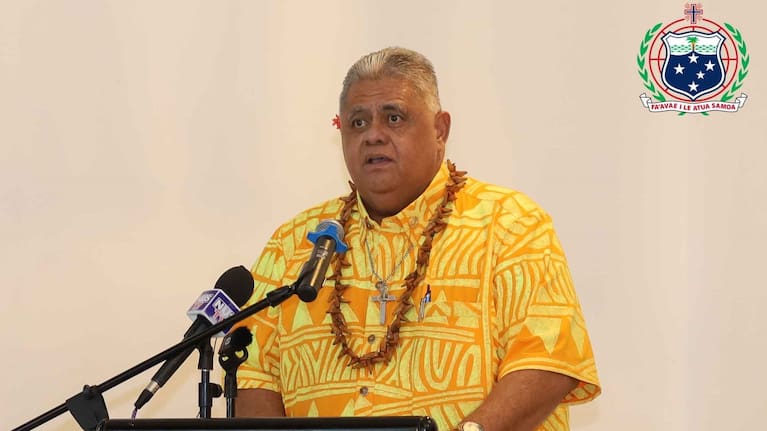 Samoa Prime Minister Laaulialemalietoa Leuatea Polataivao Fosi Schmidt.