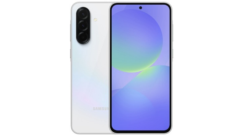 A product render of the Samsung Galaxy A36 phone