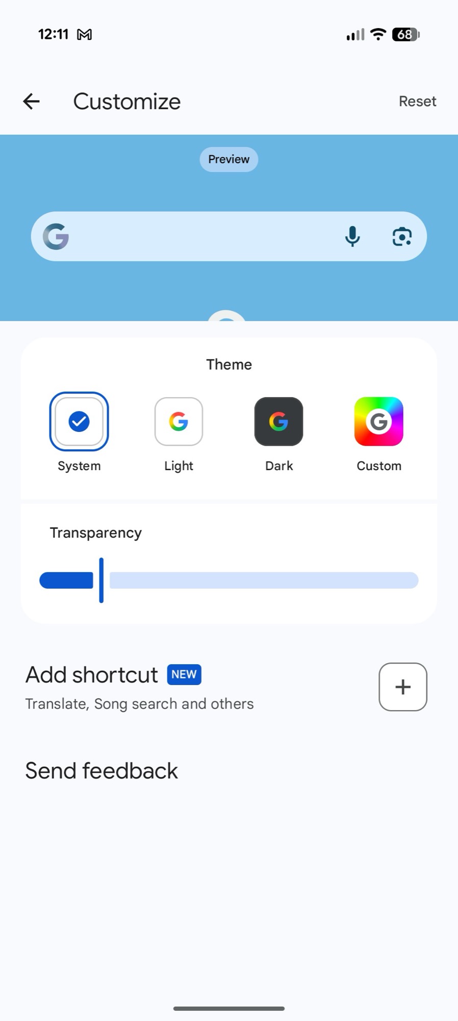 screenshot android 16 qpr3 google search widget settings theme