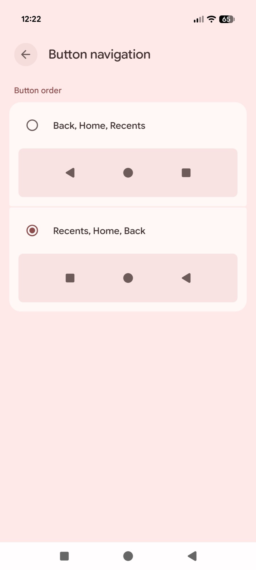screenshot android 16 qpr3 navigation mode button order 2