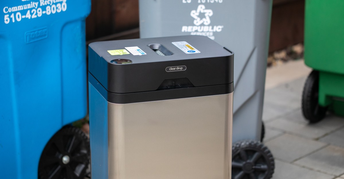 Investigating the 61-pound machine that eats plastic and spits out bricks