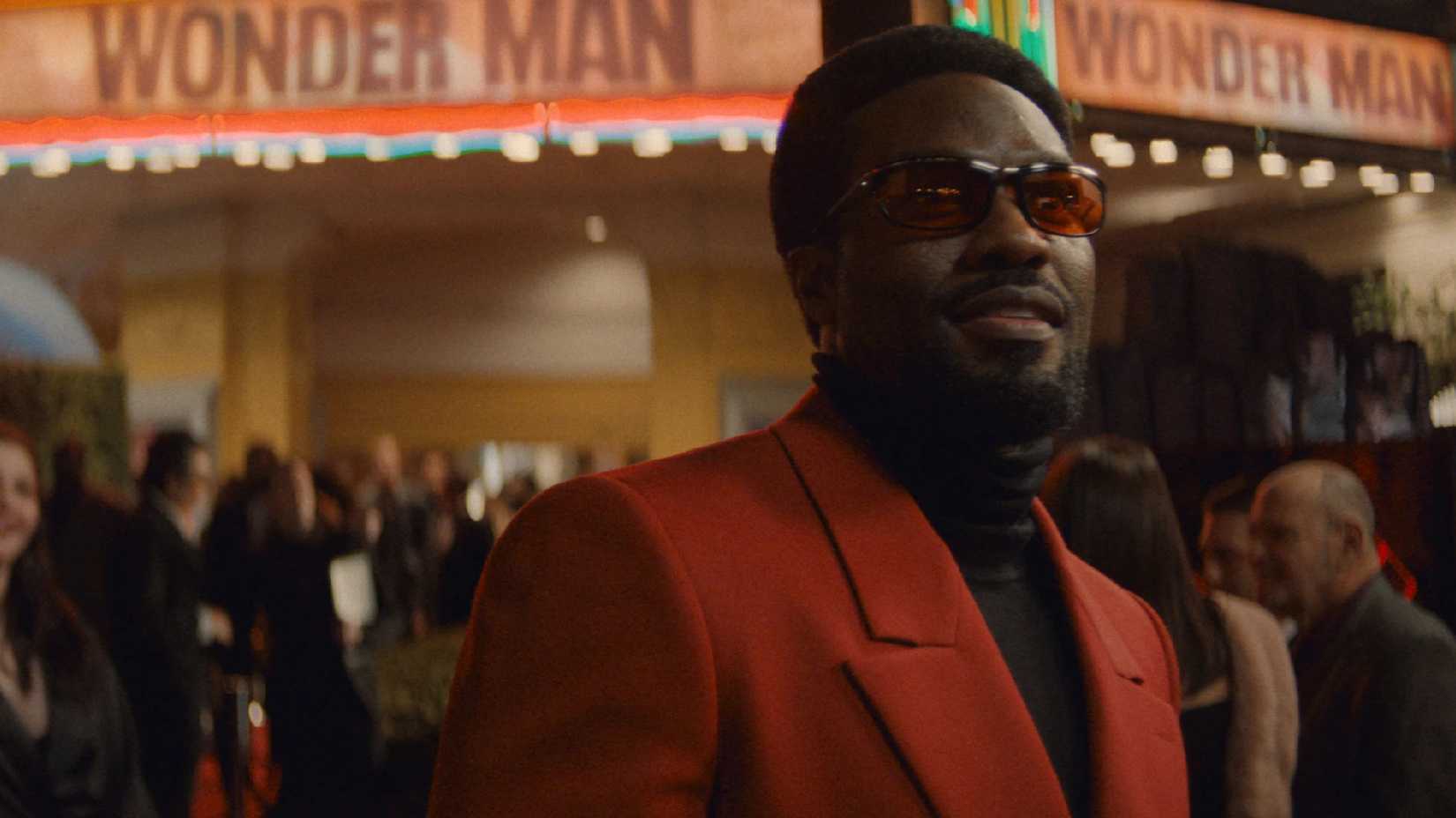 simon williams looking thrilled in the Yucca Valley episode of wonder man